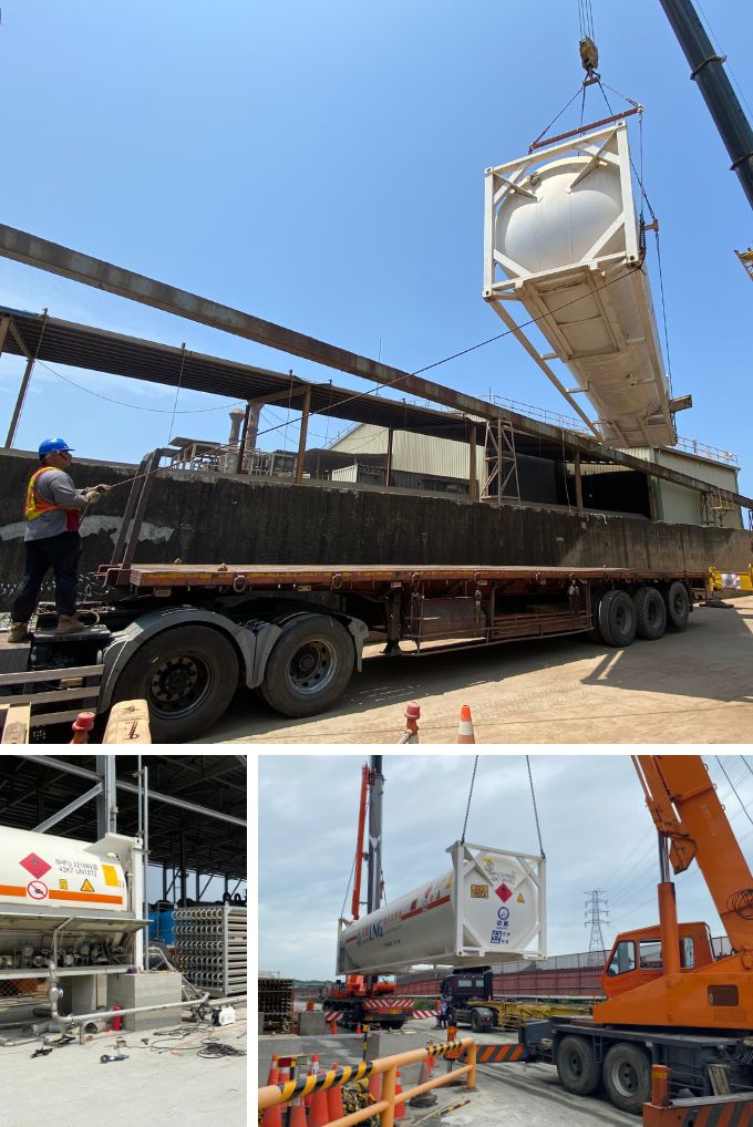大型儲氣槽吊裝定位與工業管路系統建置 | 益成機械
