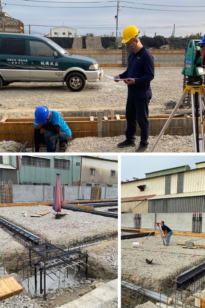 設備安裝基礎工程與精密測繪定位 | 益成機械